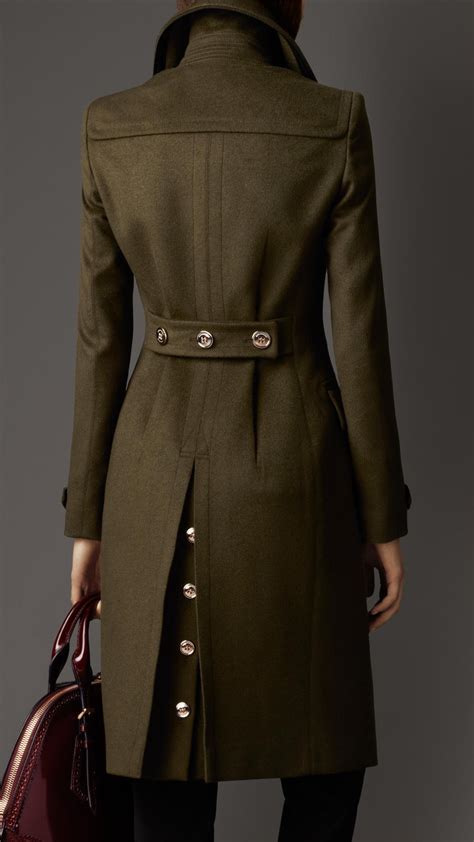 burberry cashmere topcoat|Burberry olive wool cashmere coat.